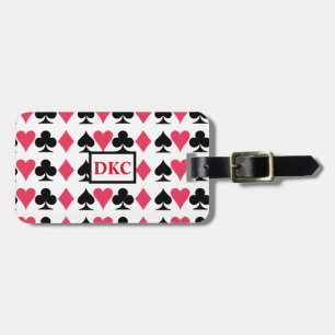Etiqueta De Bagagem Tag da bagagem do jogador de cartão - Monogrammed
