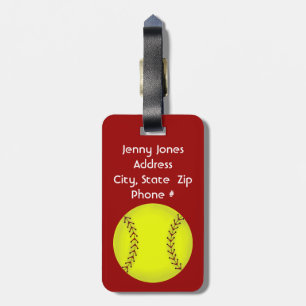 Etiqueta De Bagagem Tag da bagagem do softball de Fastpitch