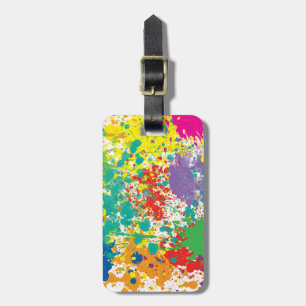 Etiqueta De Bagagem Tag da bagagem do Splatter da pintura da cor