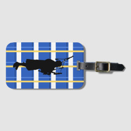 Etiqueta De Bagagem Tag da bagagem do Tartan do tocador de