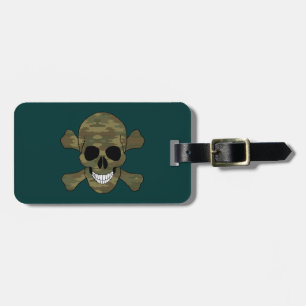 Etiqueta De Bagagem Tag De Camuflagem Crânio E Crossbones