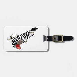 Etiqueta De Bagagem Tag de Cartoon Zebra