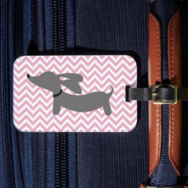 Etiqueta De Bagagem Tag de Cinza e cachorro-colado