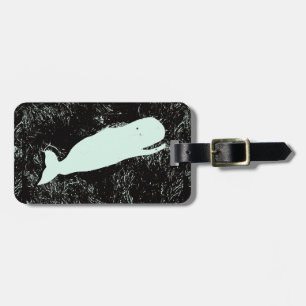 Etiqueta De Bagagem Tag de riso da bagagem da baleia branca