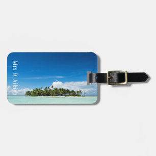 Etiqueta De Bagagem Tag desinibido tropical da bagagem da ilha
