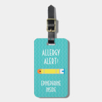Tag do alerta da alergia da epinefrina para o jogo