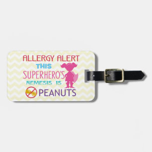 Etiqueta De Bagagem Tag do alerta do super-herói da alergia do