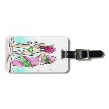 Tag feito sob encomenda da bagagem da menina do