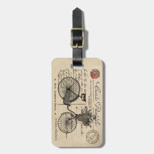 Etiqueta De Bagagem Tag francês da bagagem da bicicleta do vintage