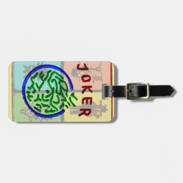 Etiqueta De Bagagem Tag grande da bagagem do palhaço do Mah Jongg