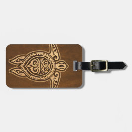 Etiqueta De Bagagem Tag havaianos de madeira da bagagem da tartaruga