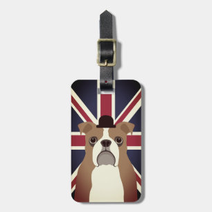 Etiqueta De Bagagem Tag ingleses da bagagem do buldogue