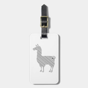 Etiqueta De Bagagem Tag listrado da bagagem do lama