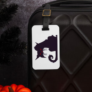 Etiqueta De Bagagem Tag mal-humorados da bagagem do gato preto