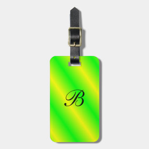 Etiqueta De Bagagem Tag Monogrammed brilhantemente colorido da bagagem