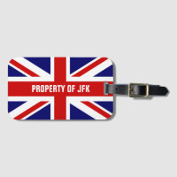 Tag monogrammed da bagagem do viagem da bandeira