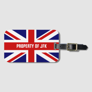 Etiqueta De Bagagem Tag monogrammed da bagagem do viagem da bandeira