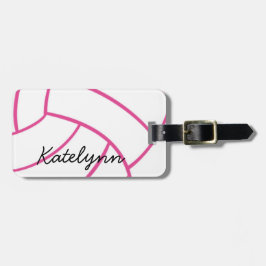 Etiqueta De Bagagem Tag na moda da bagagem do voleibol do monograma