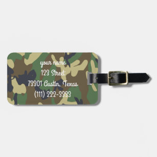 Etiqueta De Bagagem Tag personalizado da bagagem de Camo