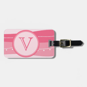 Etiqueta De Bagagem Tag personalizado do saco do monograma listras