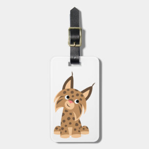 Etiqueta De Bagagem Tag Prankish da bagagem do lince dos desenhos