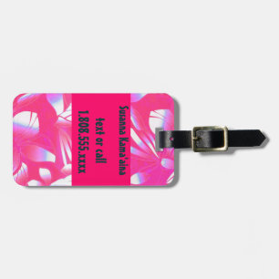Etiqueta De Bagagem Tag retro da bagagem do rosa do impressão de Hava
