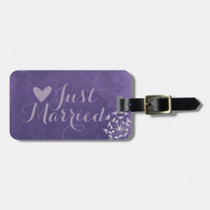 Etiqueta De Bagagem Tag roxos romances rústicos da bagagem da lua de