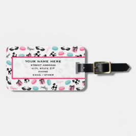 Etiqueta De Bagagem Tag temático francês da bagagem