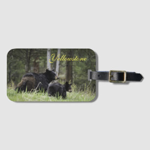Etiqueta De Bagagem Tag-Urso da bagagem de Yellowstone