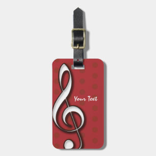 Etiqueta De Bagagem Tag vermelho da bagagem do Clef de triplo - 2