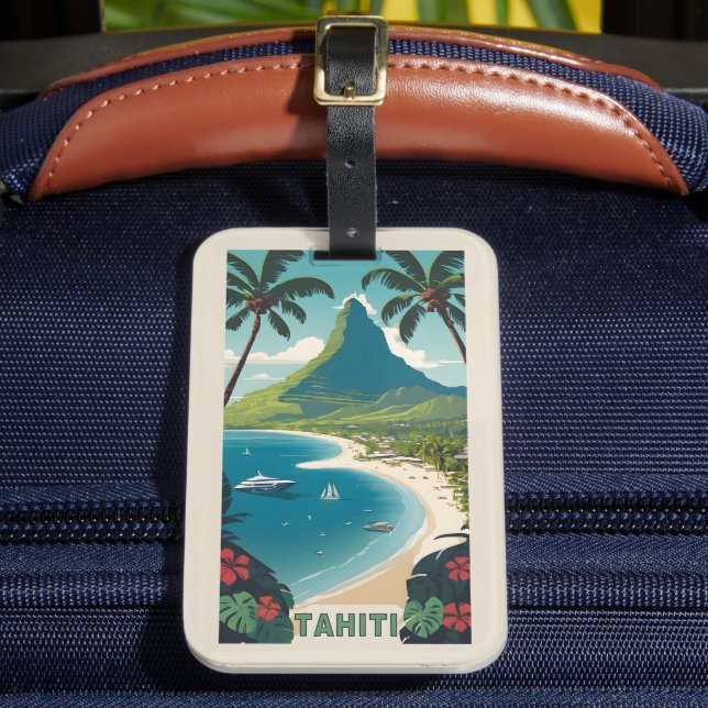 Etiqueta De Bagagem Tahiti (Frente Insitu 2)