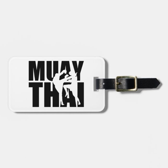 Etiqueta De Bagagem Tailandês de Muay (Frente Horizontal)