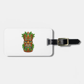 Etiqueta de Bagagem Tall Palm Crown Tiki Guardian