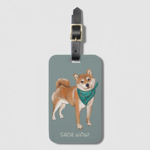 Etiqueta De Bagagem Tanto Wow! Cachorro Doge Shibe Fofo