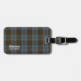 Etiqueta De Bagagem Tartan da família do clã de Anderson (com nome)