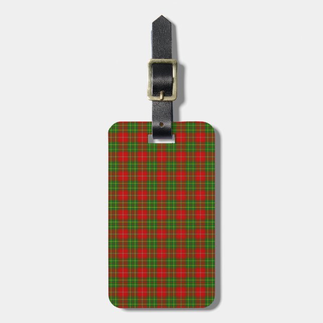 Etiqueta De Bagagem Tartan de Burnett do clã (Frente Vertical)