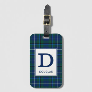 Etiqueta De Bagagem Tartan de Douglas do clã Monogrammed