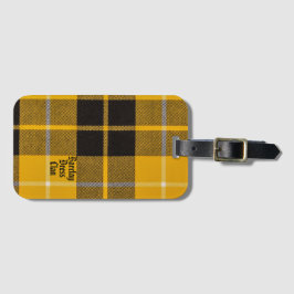 Etiqueta De Bagagem Tartan do Clã Barclay Dress com Nome Monograma