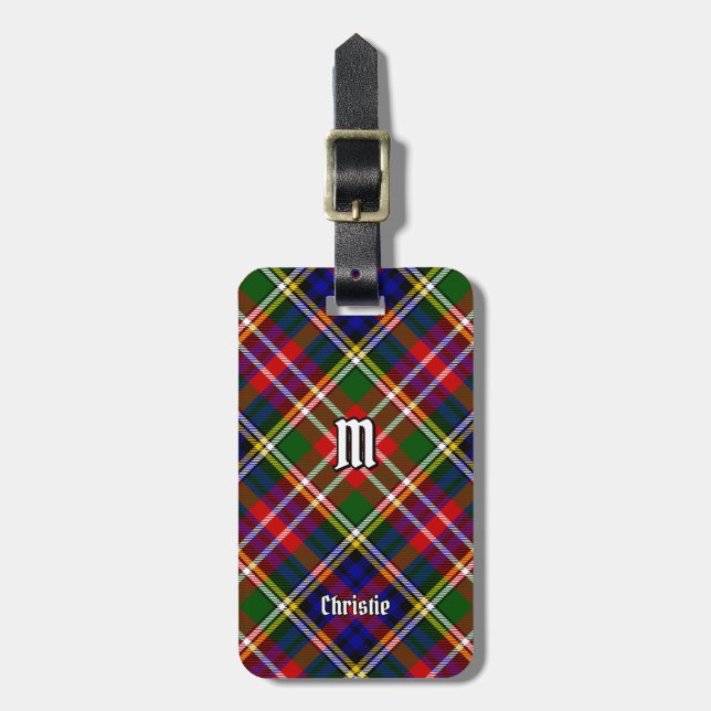 Etiqueta De Bagagem Tartan do Clã Christie (Frente Vertical)