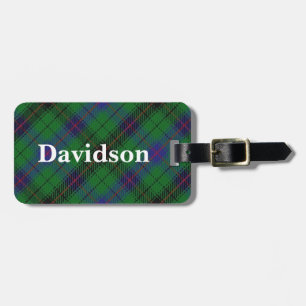Etiqueta De Bagagem Tartan velho de Davidson do clã do Scotsman