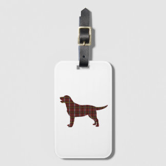 Etiqueta De Bagagem Tartan Xadrez Labrador Retriever Bagagem