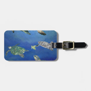 Etiqueta De Bagagem Tartarugas de mar majestosas