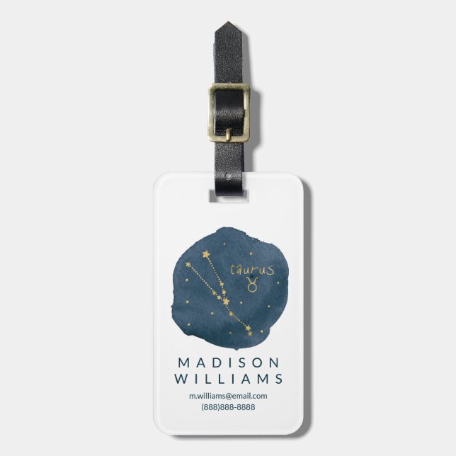 Etiqueta De Bagagem Taurus (Frente Vertical)