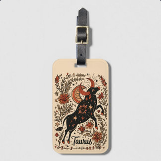 Etiqueta de Bagagem Taurus Celestial Arte Zodiac