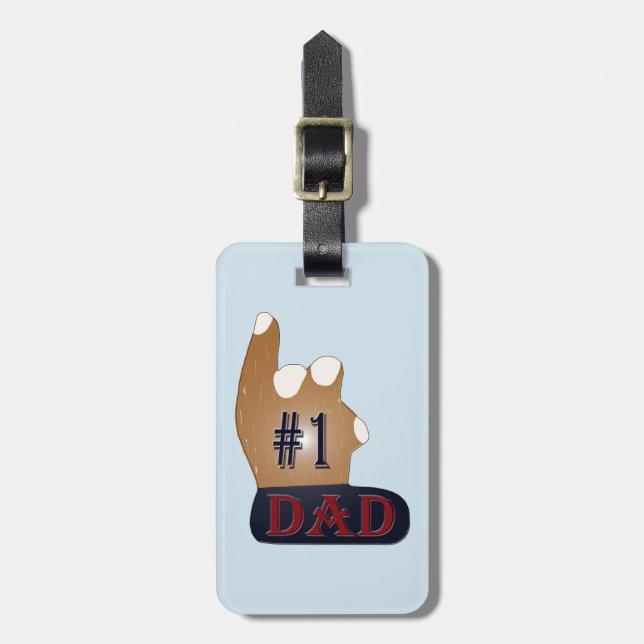 Etiqueta De Bagagem Teak Ebony do Pai nº 1 (Frente Vertical)