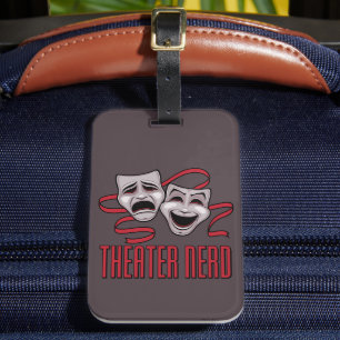 Etiqueta De Bagagem Teatro de Comédia e Tragédia Fã de Teatro