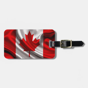 Etiqueta De Bagagem Tecido canadense da bandeira