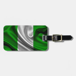 Etiqueta De Bagagem Tecido da bandeira de Nigéria