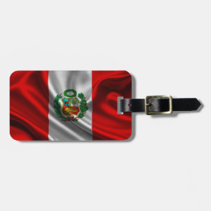 Etiqueta De Bagagem Tecido da bandeira de Peru