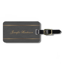 Tecido de Linho Preto Elegante com Moldura Dourada